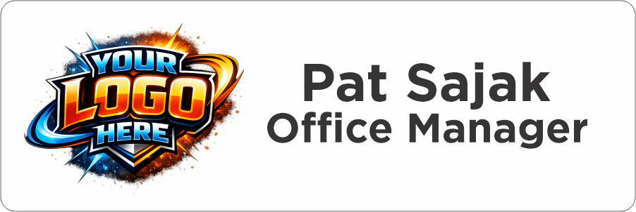 Selected name badge preview